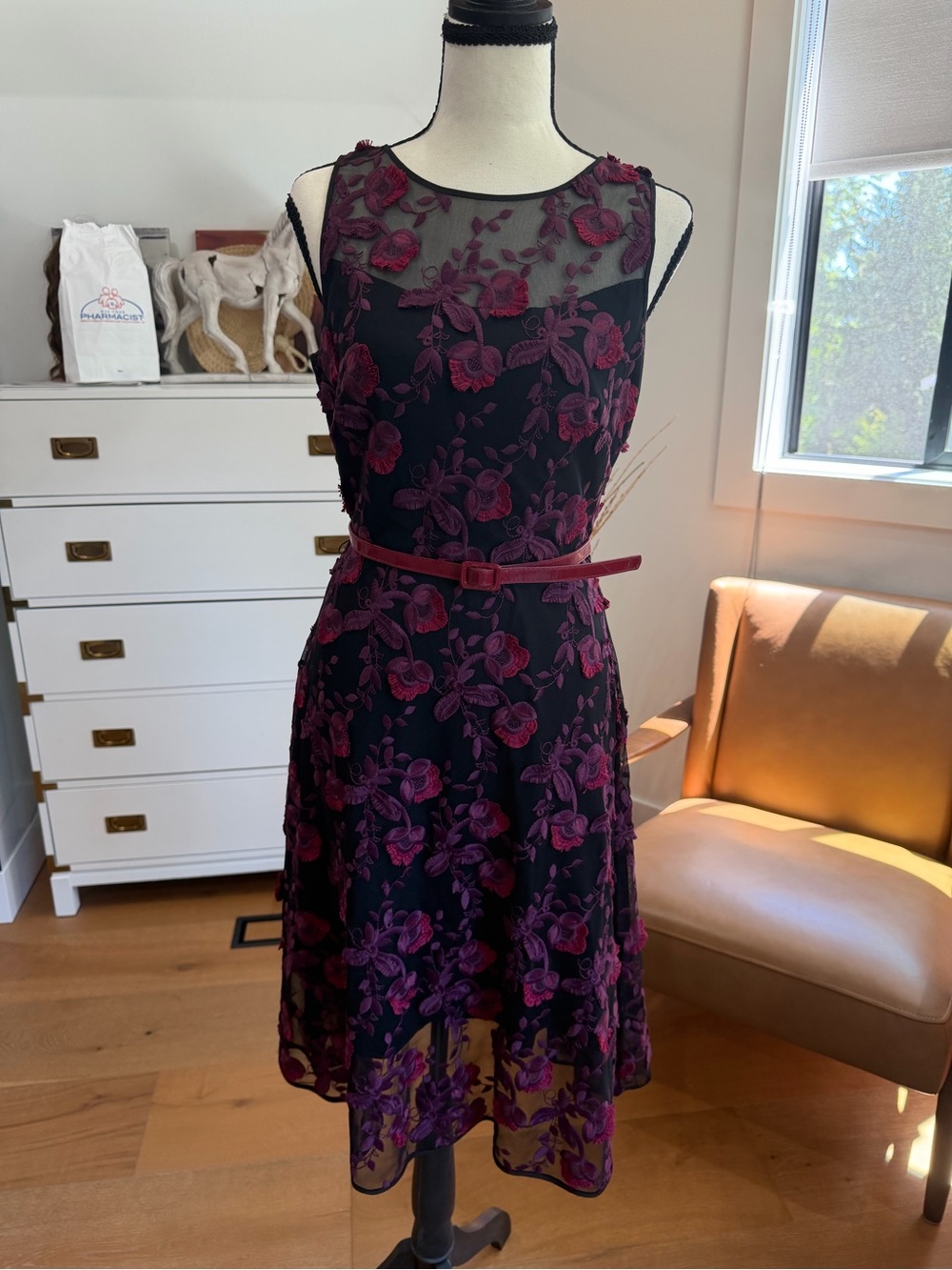 WHBM 3D flowers dress